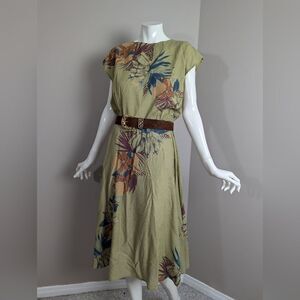 Vintage a-line circle skirt 60s vacation dress